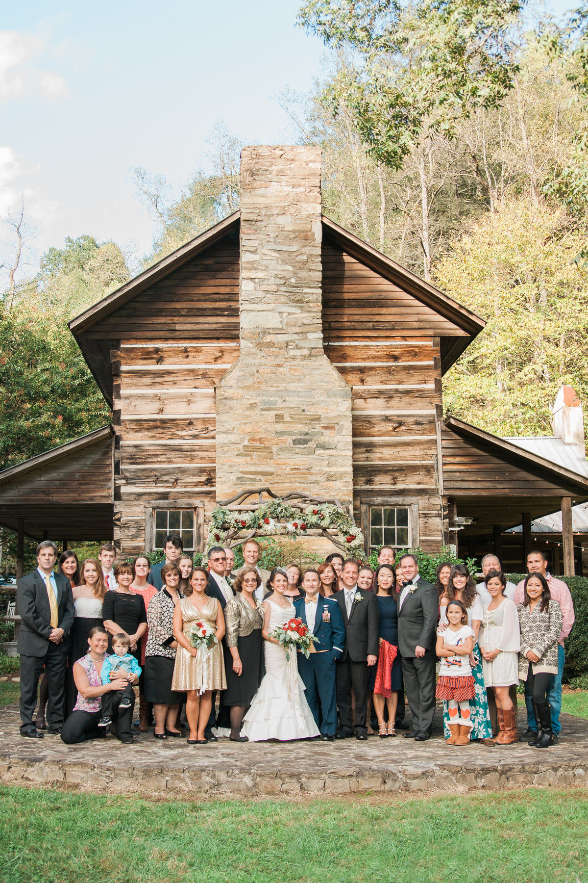 Rustic outdoor wedding photographed at Leatherwood Mountain by Boone Photographer Wayfaring Wanderer. Leatherwood is a gorgeous venue in Ferguson, NC.