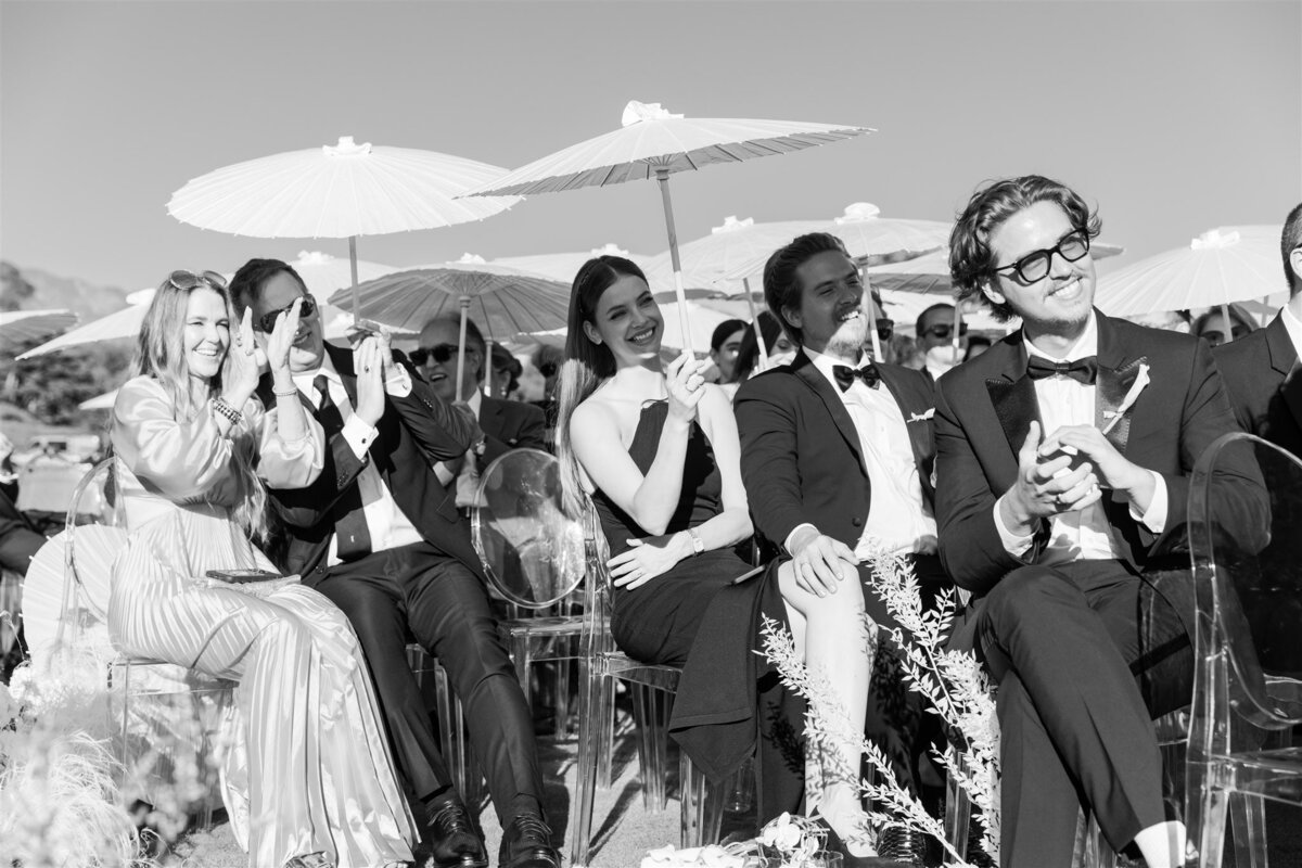 Faye Fern Creative | Destination Wedding Design, Planning + Production |  Montecito Club Wedding Guests | Barbara Palvin Sprouse, Dylan Sprouse, Cole Sprouse