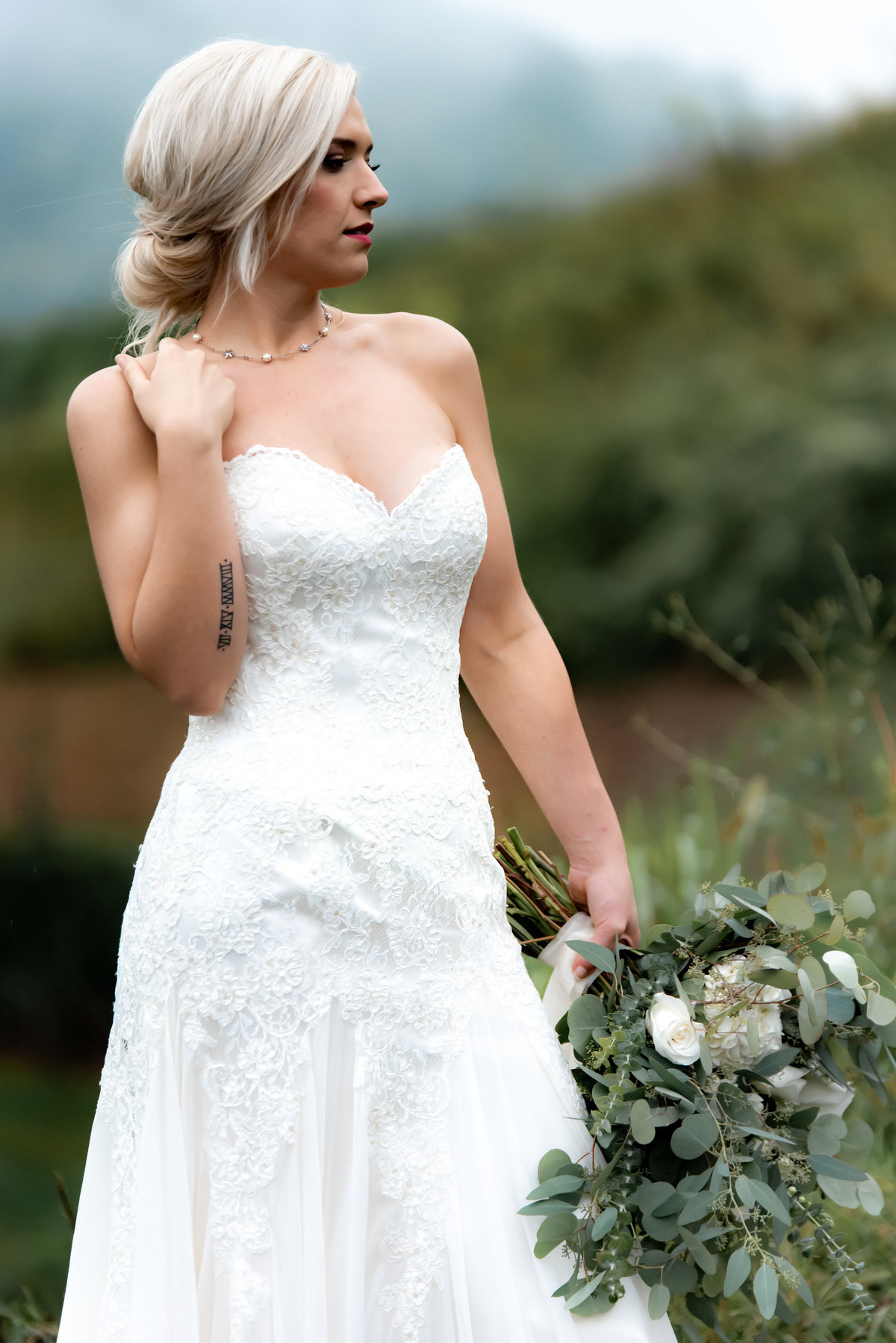 Stunning bride at Delfosse Vinary. Richmond wedding photographers