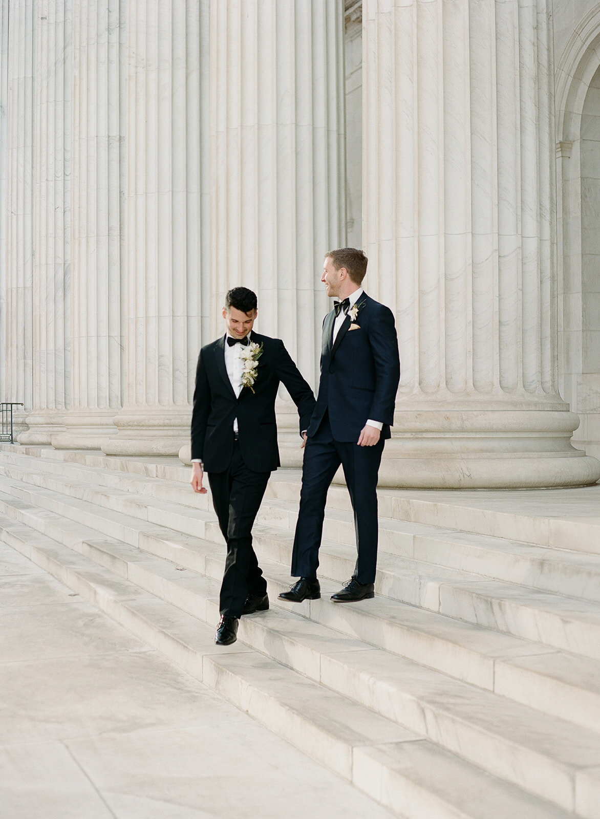 LGBTQ Grooms Portraits at Byron White Courthouse in Denver, Colorado.