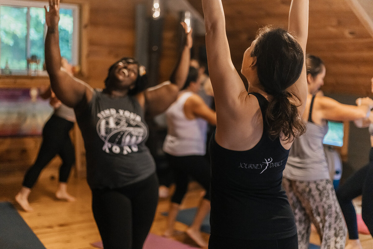 free dance during yoga retreat