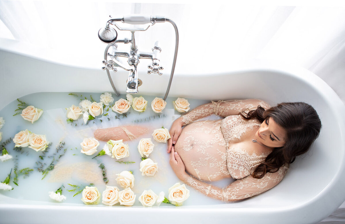 San Antonio Maternity pregnancy photography milk bath photography luxury photo studio