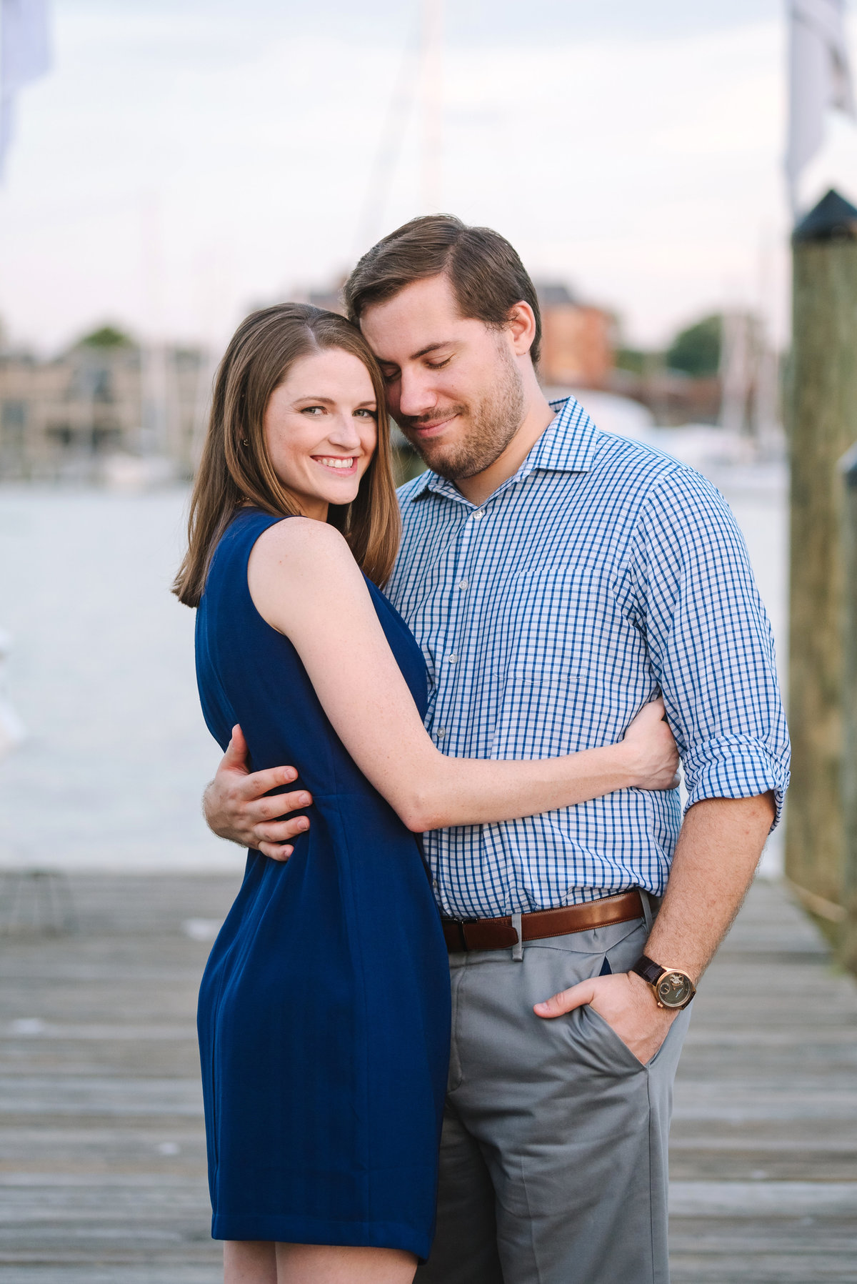 Annapolis MD waterfront docks engagement session