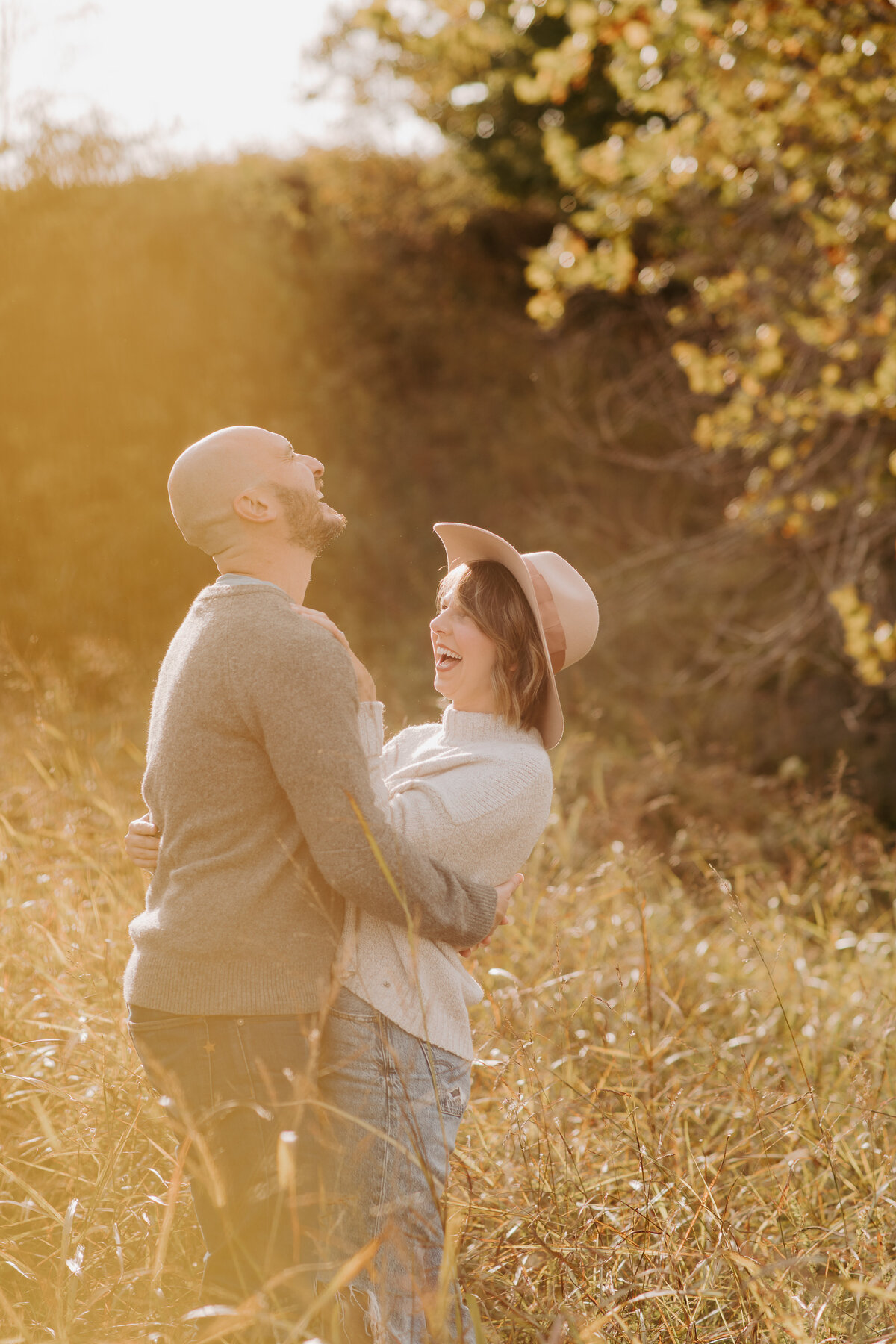 Couples session in the southern hills and field of California. Point Mugu State Park engagement session