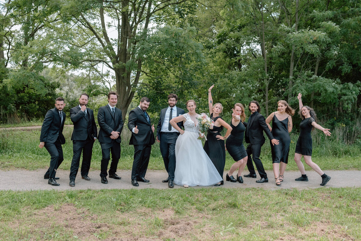 silly goofy wedding party