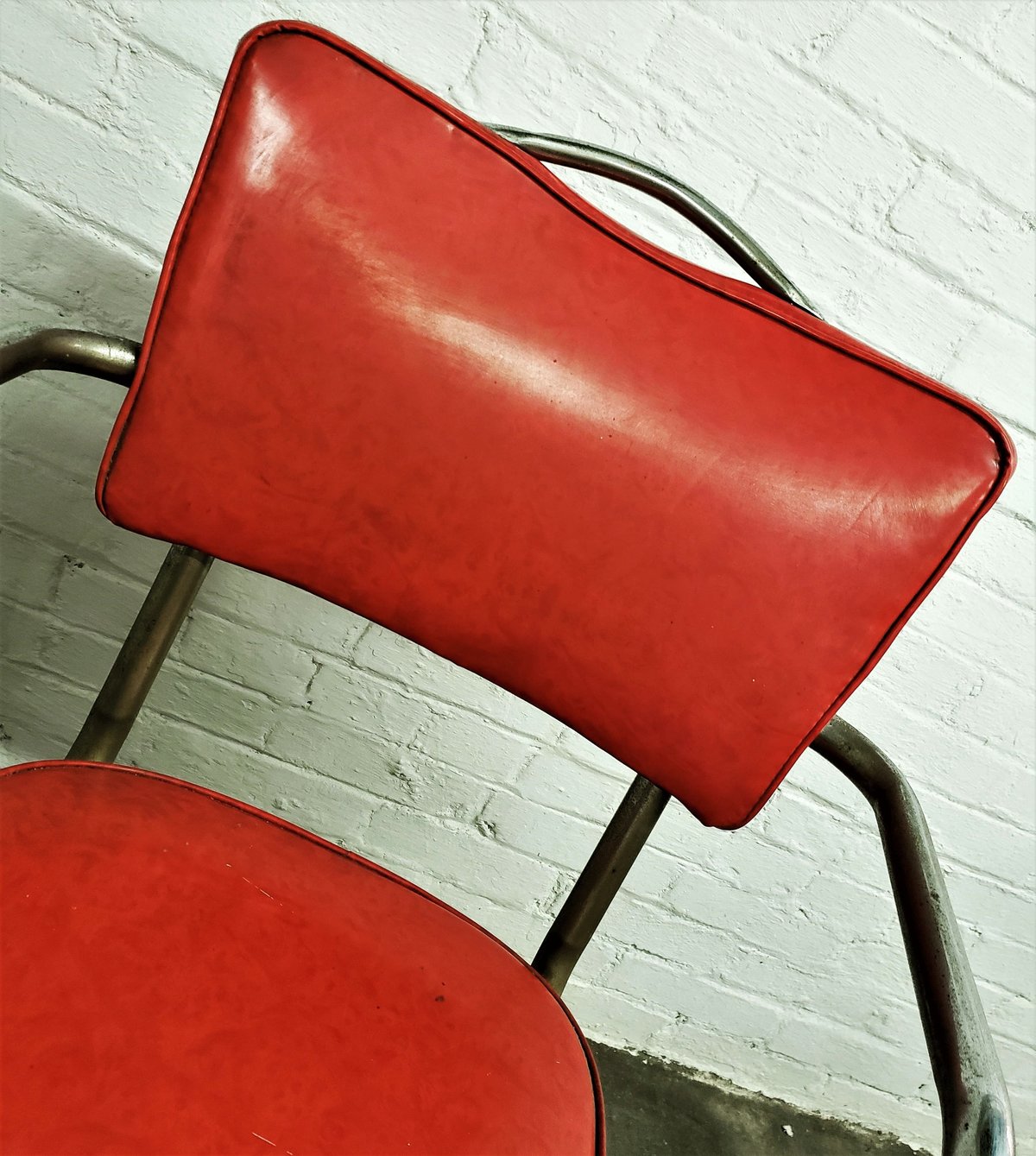 red kitchen chair