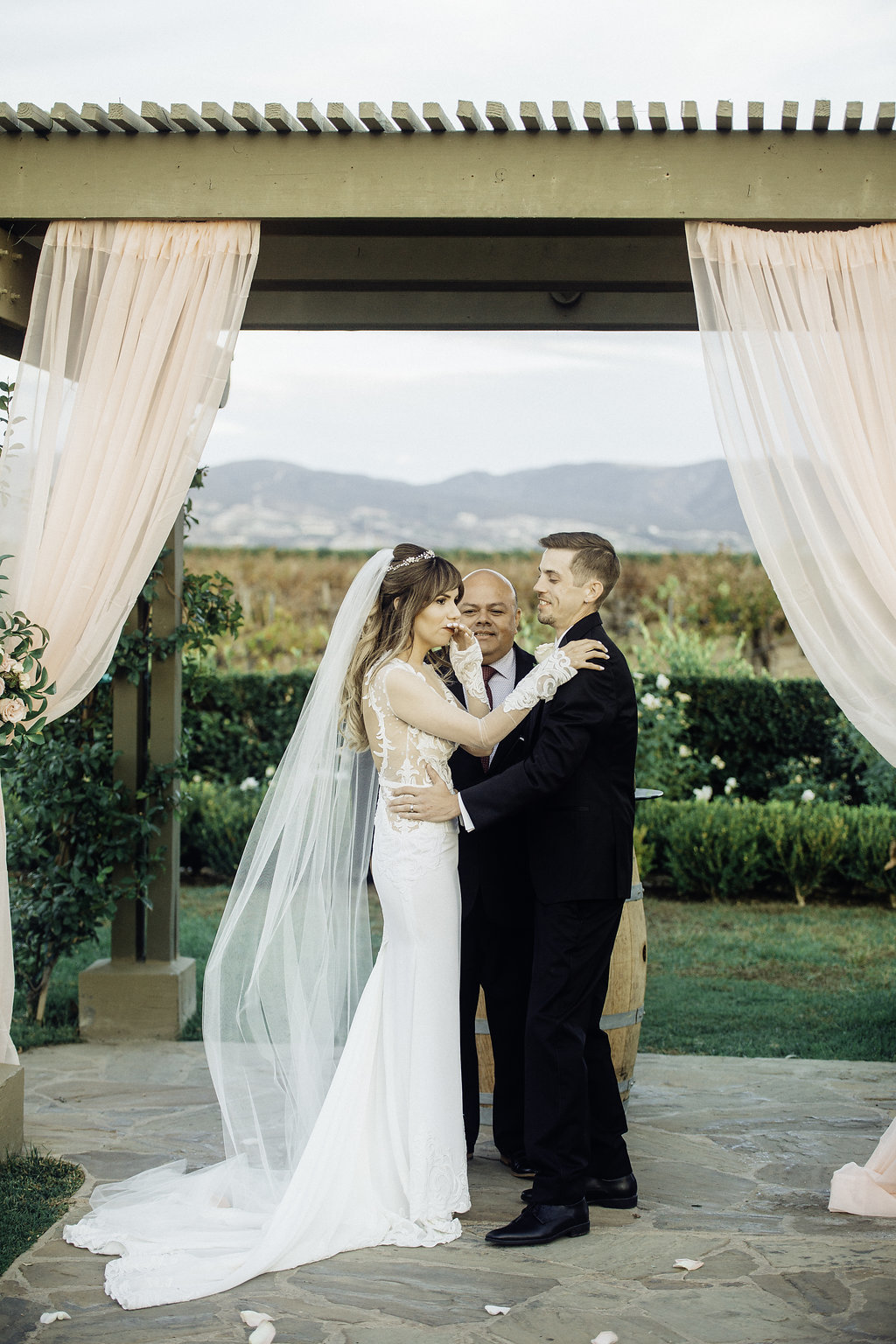 Wedding Photograph Of Bride And Groom Holding Each Other Los Angeles