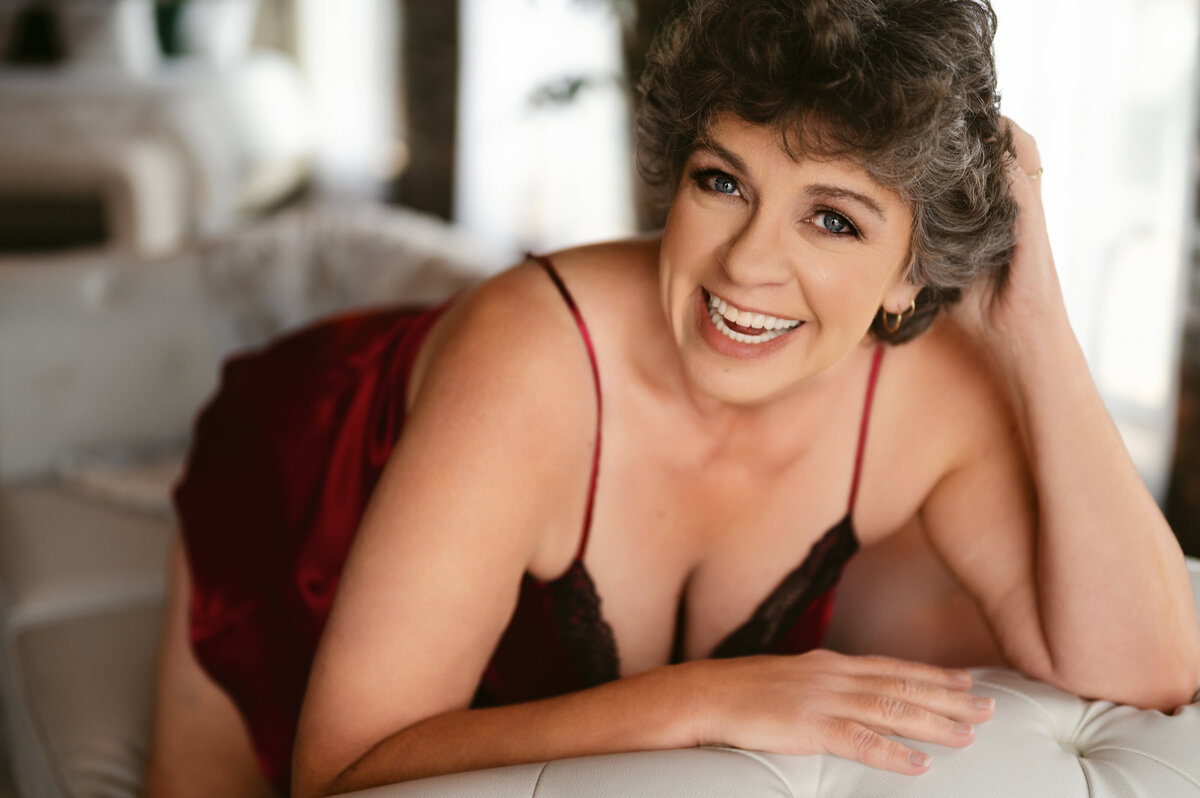 Love the skin you're in at all ages. Self-love journey, boudoir photoshoot