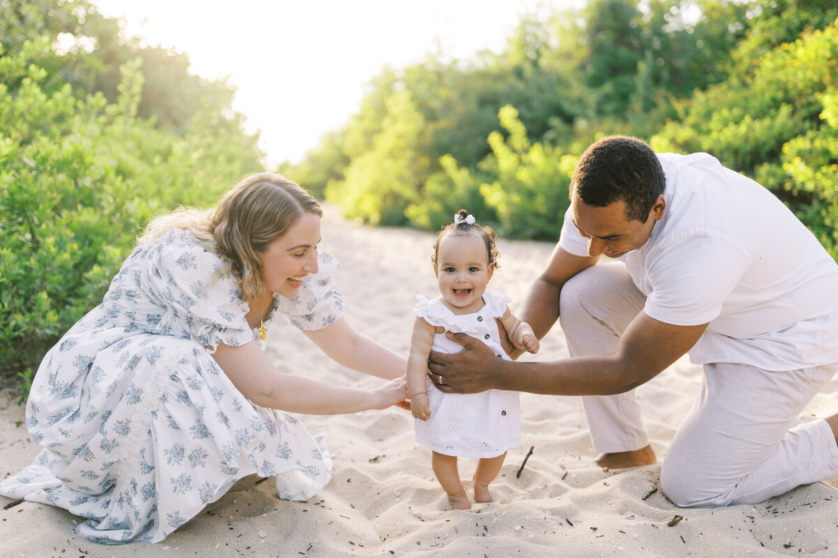 Jersey Shore family portraits on the beach at sunset - 3