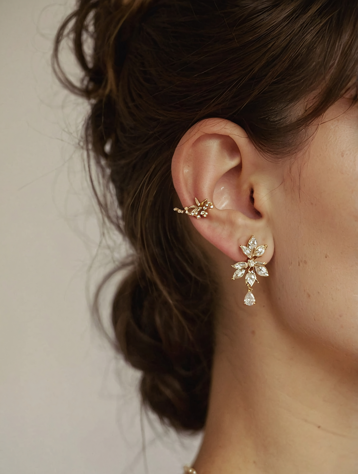 Elegant Ear Jewelry Close-Up