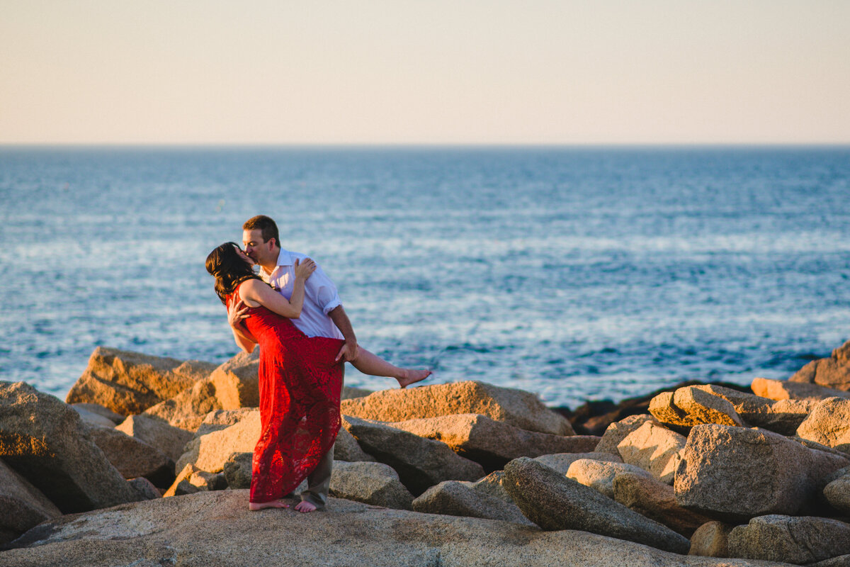 Sunset engagement session in Rockport