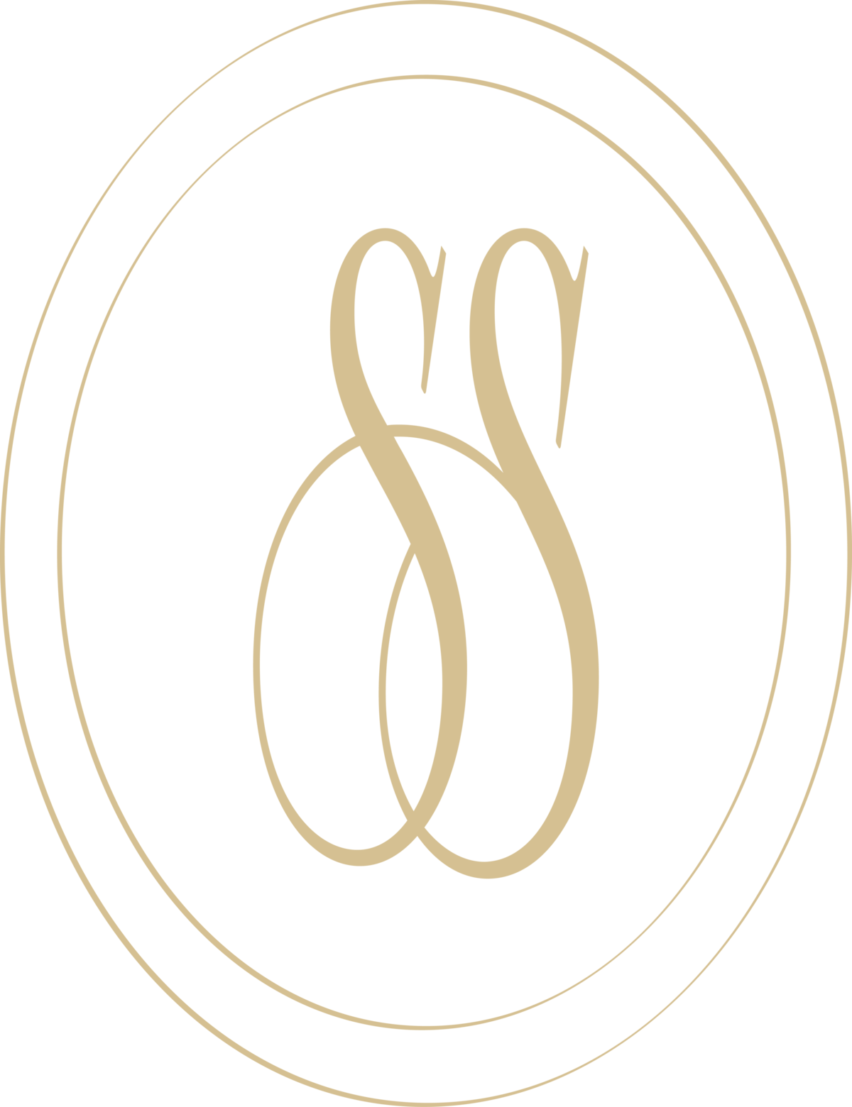 Monogram with Frame - GOLD