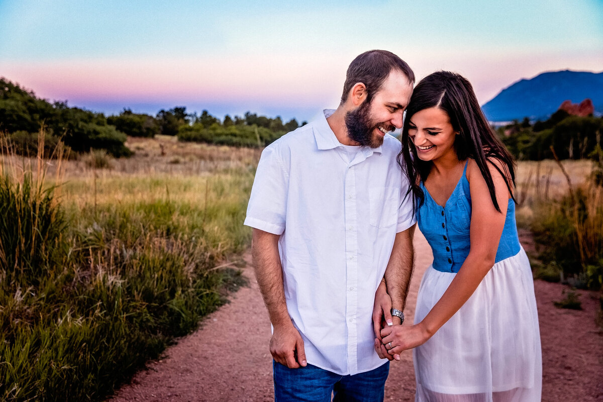 Candid engagement photography