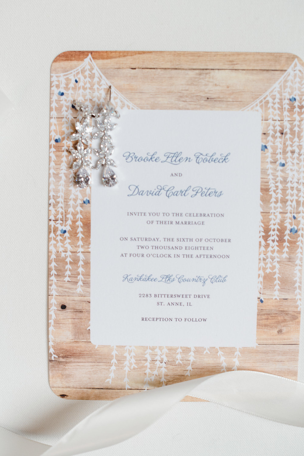 A bright image of a wedding invitation