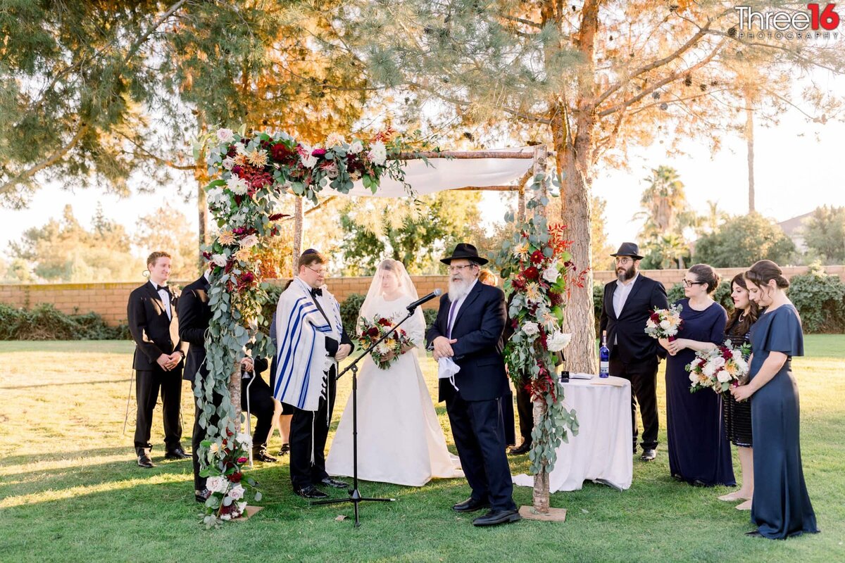 Traditional Jewish wedding ceremony on the grounds of the Alta Vista Country Club