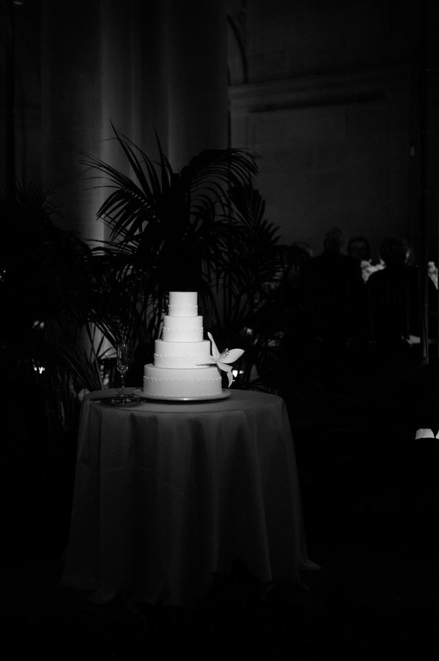 4-tier white ron ben israel wedding cake for frick museum wedding in nyc