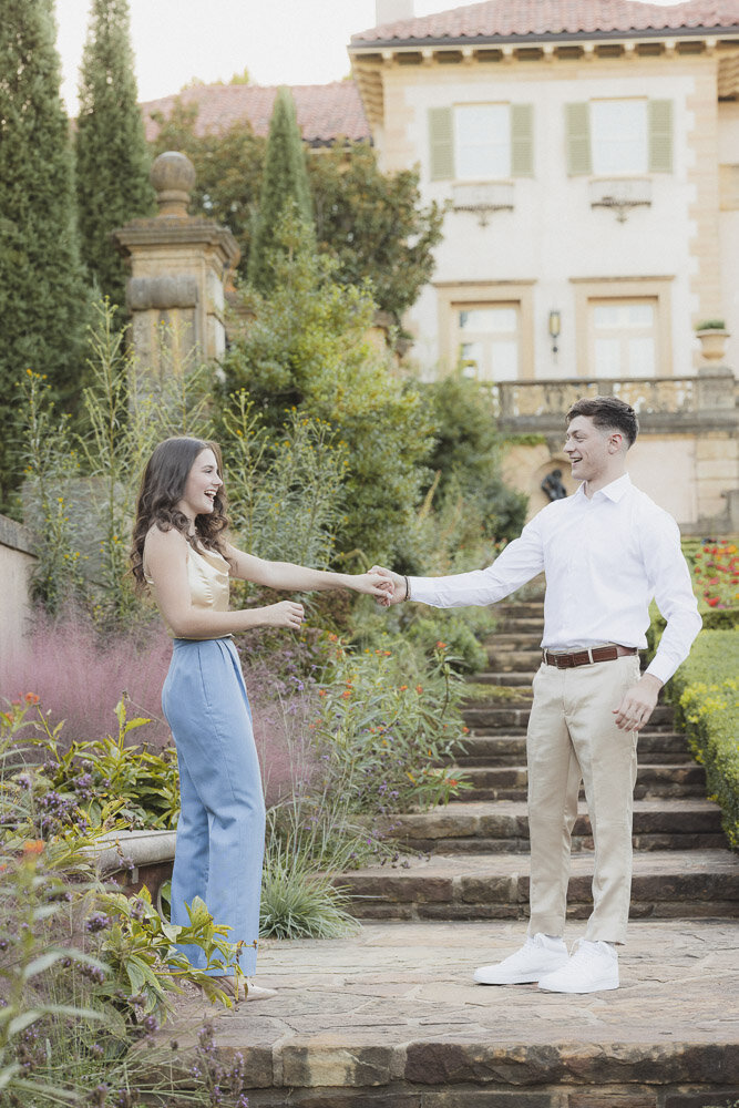 Lily & Skyler - Philbrook Museum of Art Engagement Session-9