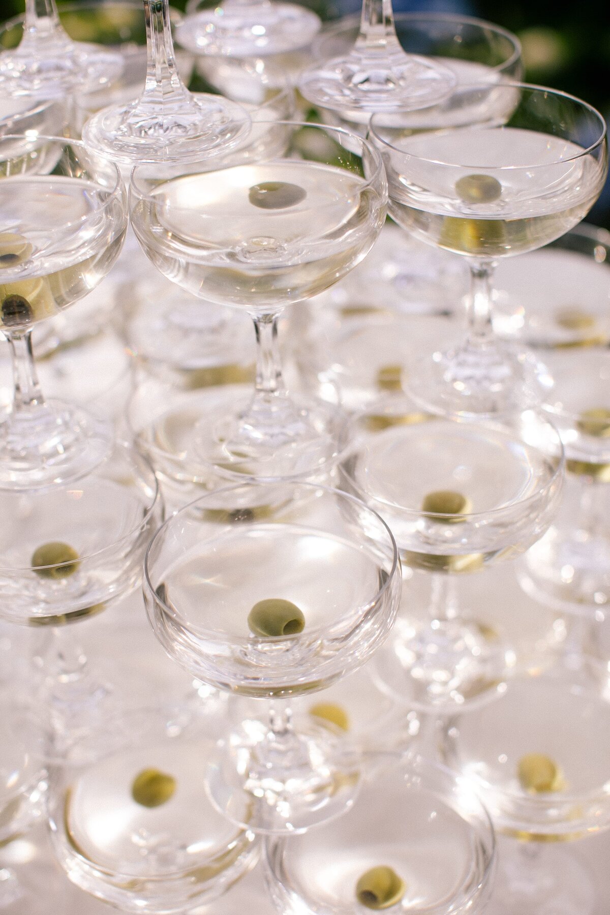 olive martini glasses