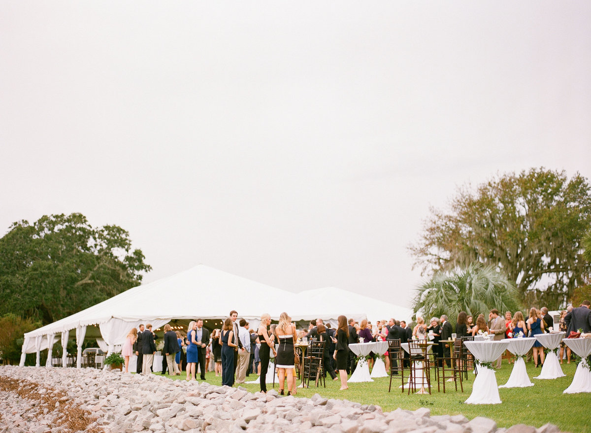 Private Waterfront Home Tented Wedding Reception