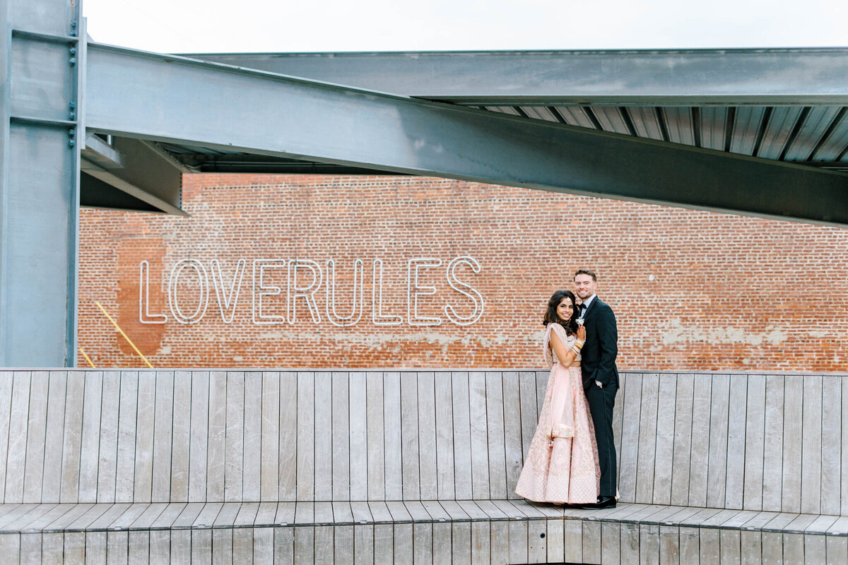 Shaoleen & Collin Reception Portraits - bride and groom   love rules