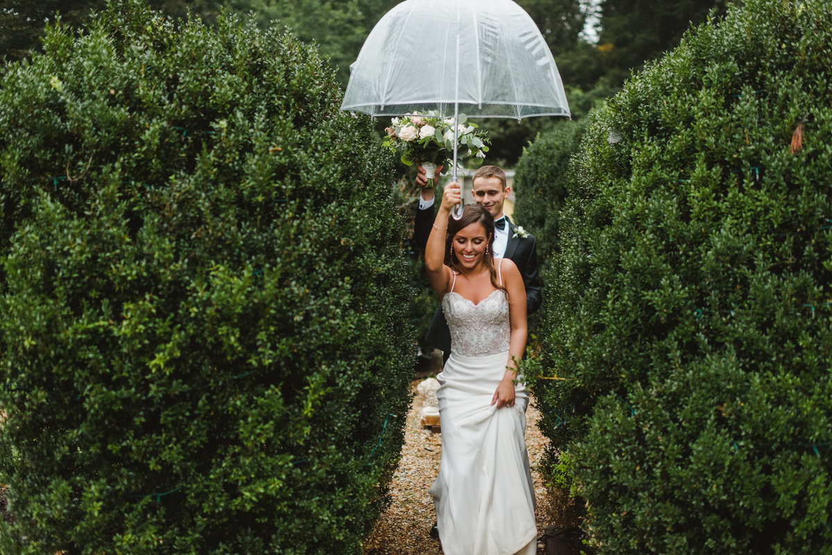 Rainy Day Wedding Photo