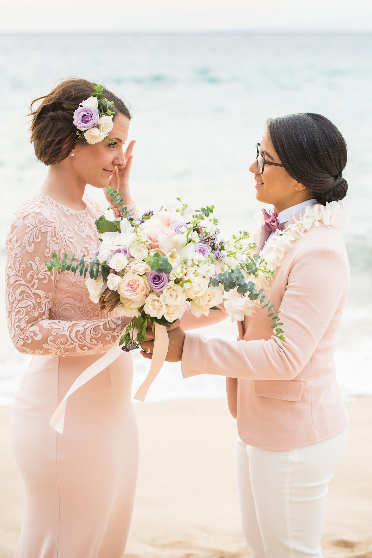 Same sex Maui wedding photography