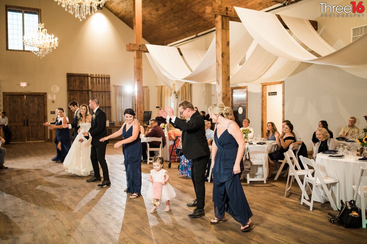 Line Dancing at the Reception