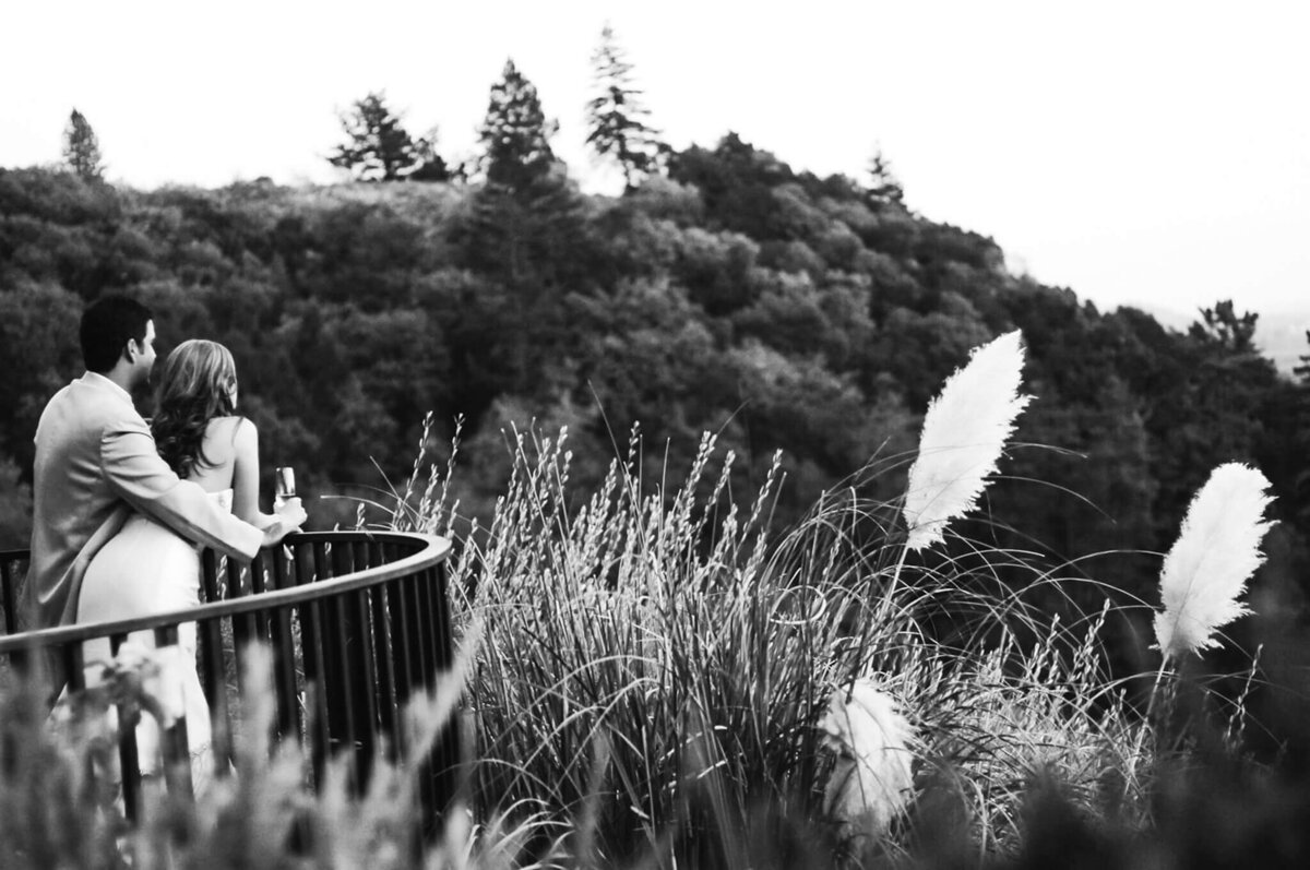 Couple enjoying view at Auberge du Soleil wedding