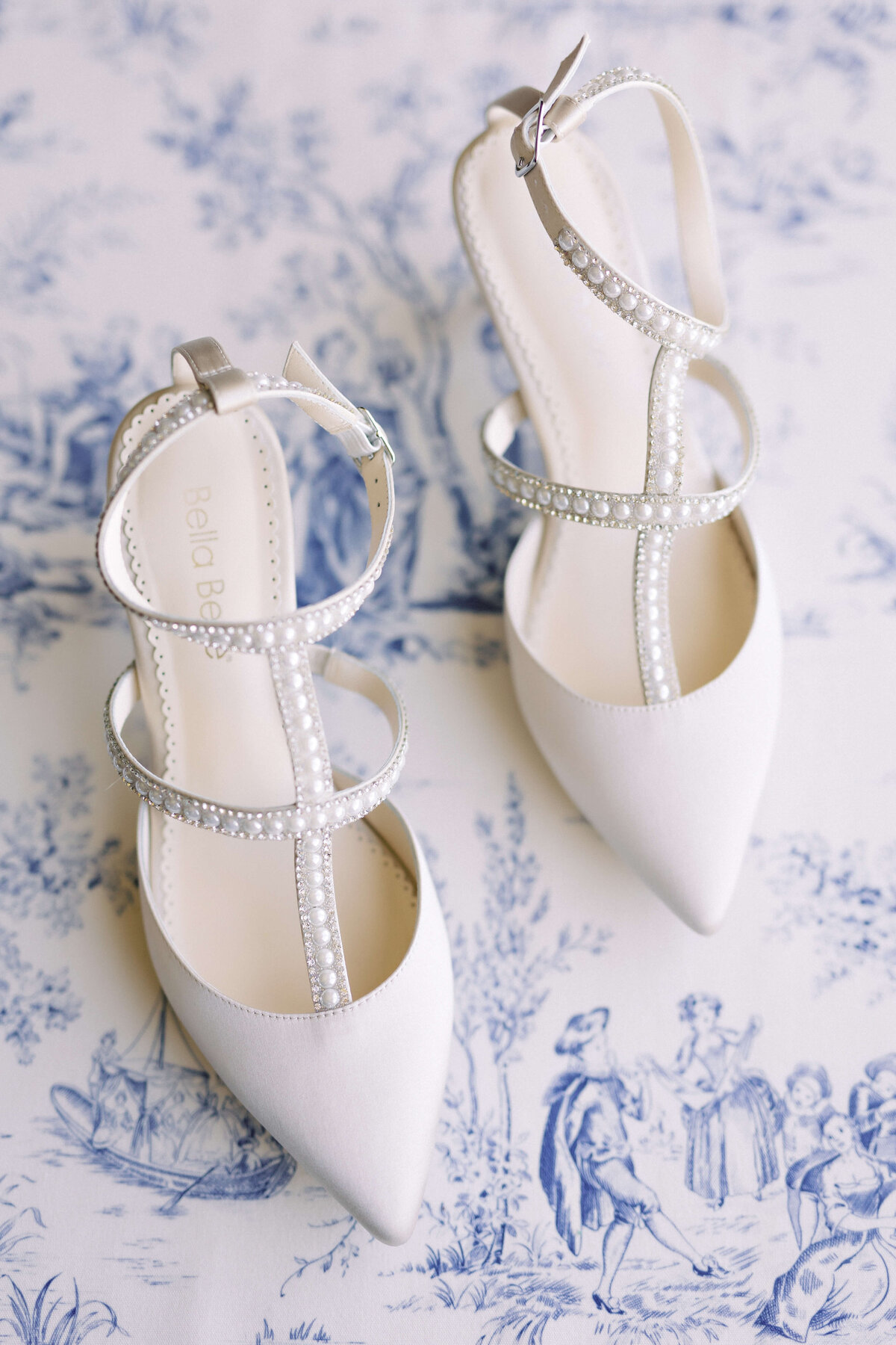 elegant white wedding shoes
