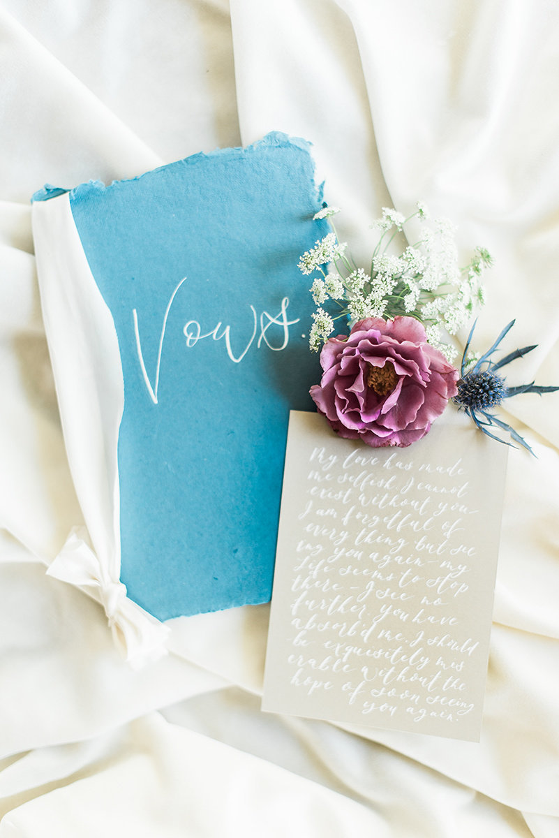 wedding vow book handmade paper