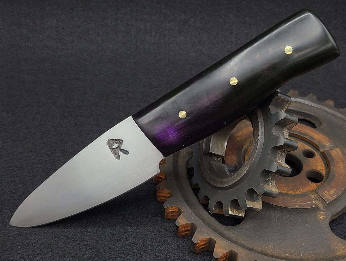 Handmade Knife with Purple Handle