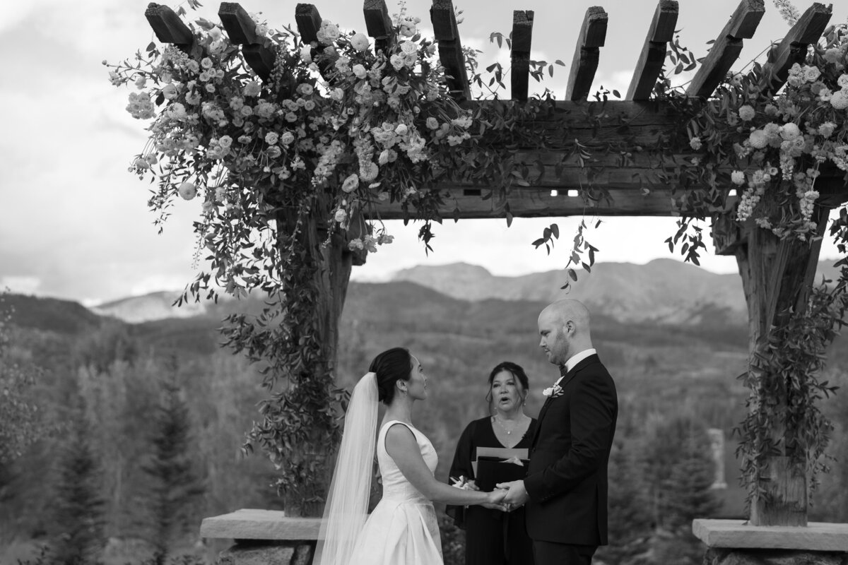 Ceremony moments at Colorado wedding