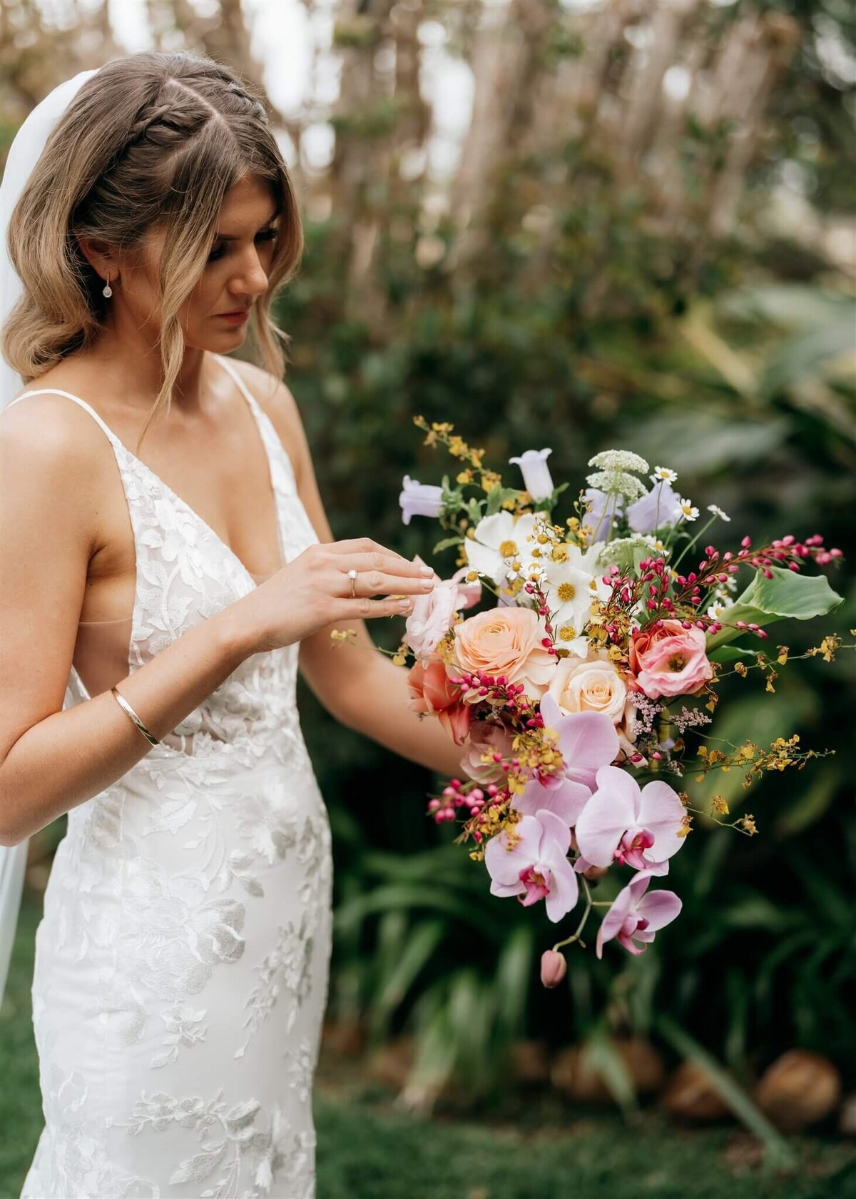 Colourful bridal bouquet Bundaberg