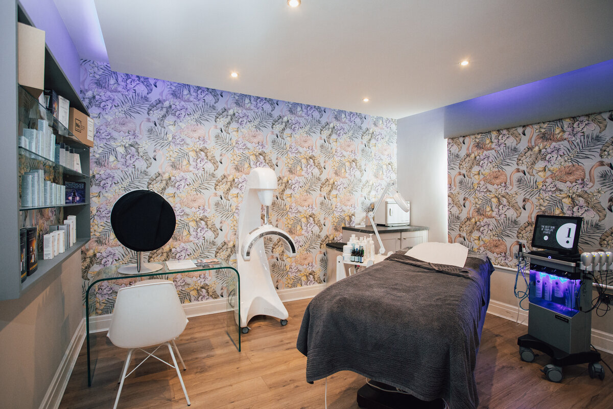 One of the treatment rooms in Missys beauty Nantwich