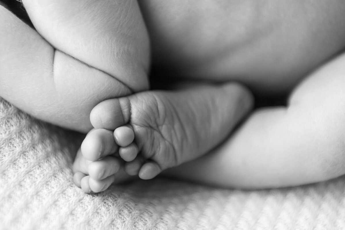 close-up of baby's feet