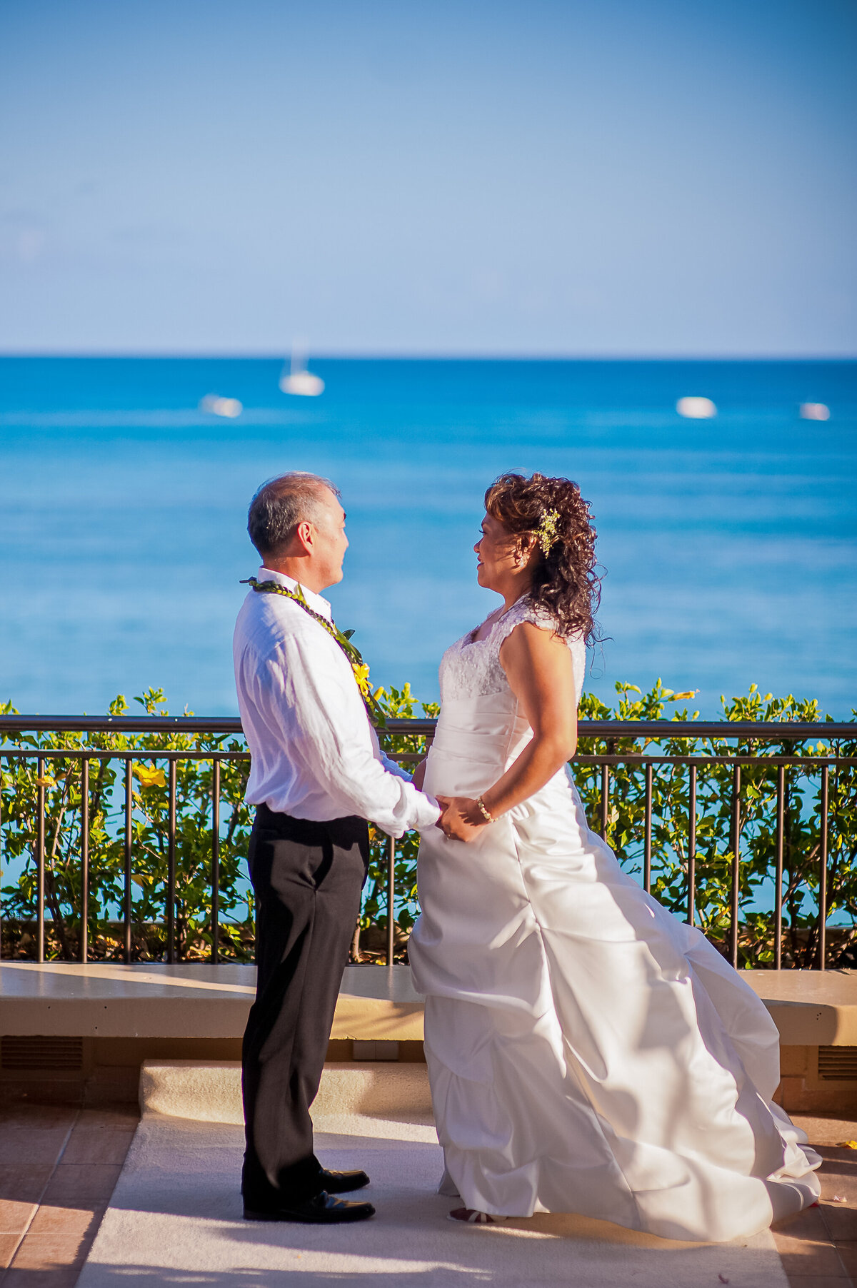 Bride and Groom Marry Overlooking the Ocean