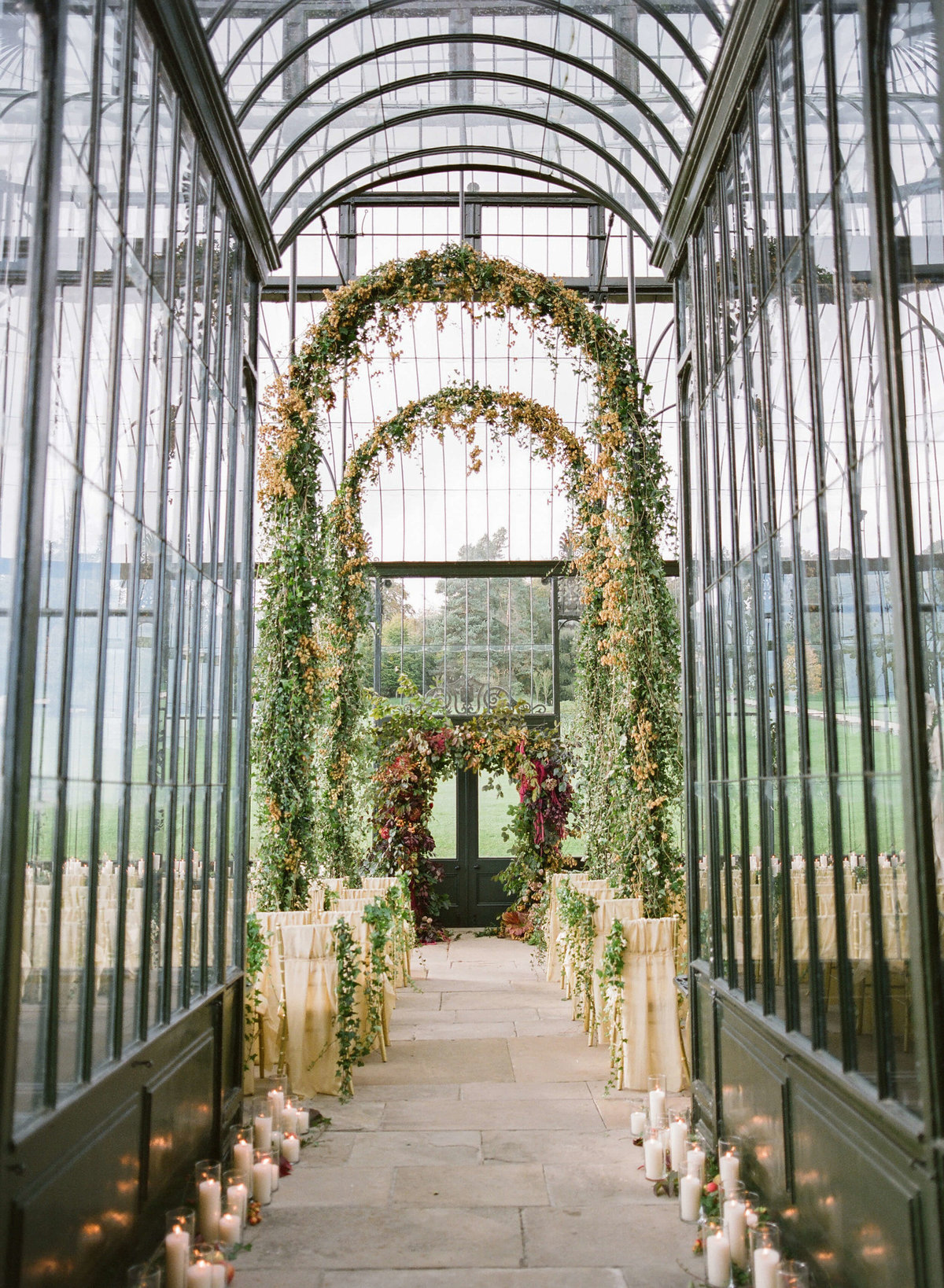 52-KTMerry-destination-weddings-Ballyfin-greenhouse-interior-Ireland