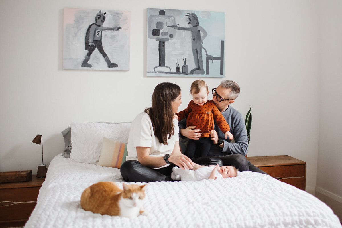 Family portrait during Toronto Newborn Photography session