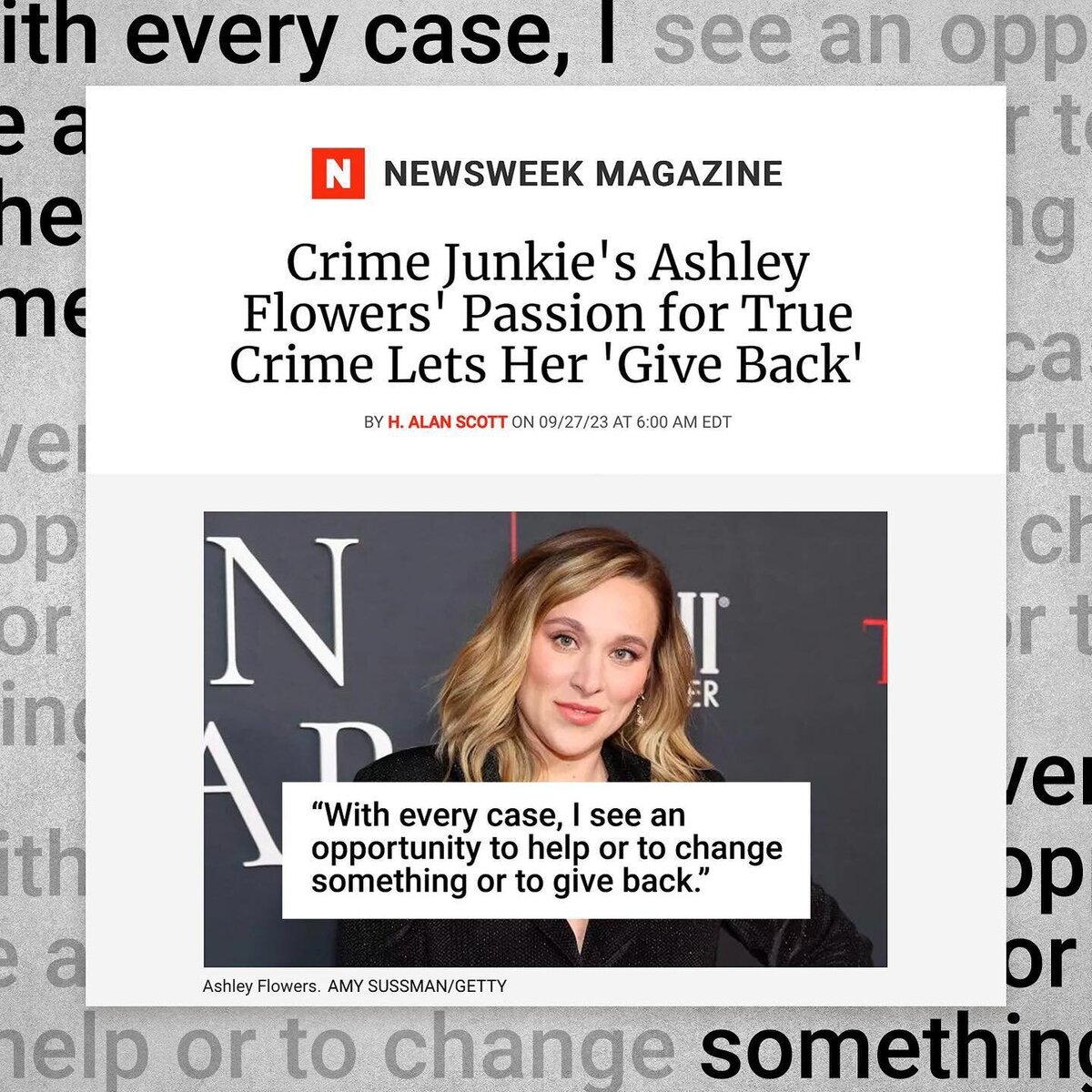 Newsweek Magazine Ashley Flowers