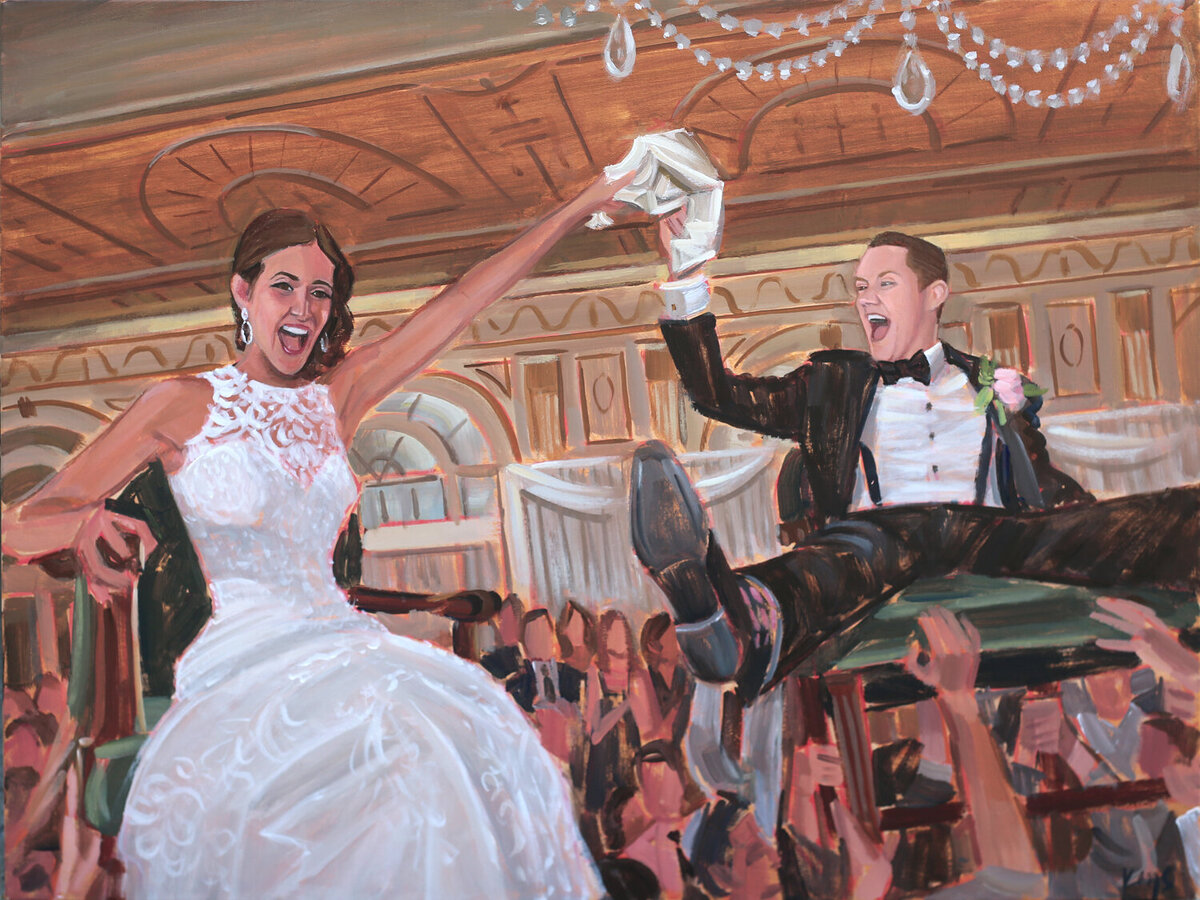 wedding painting of hora