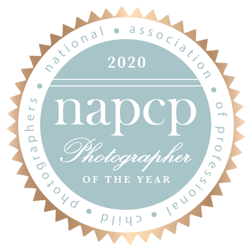 NAPCP 2020 Photographer of the Year Graphic logo. National Association of Professional Child Photographers