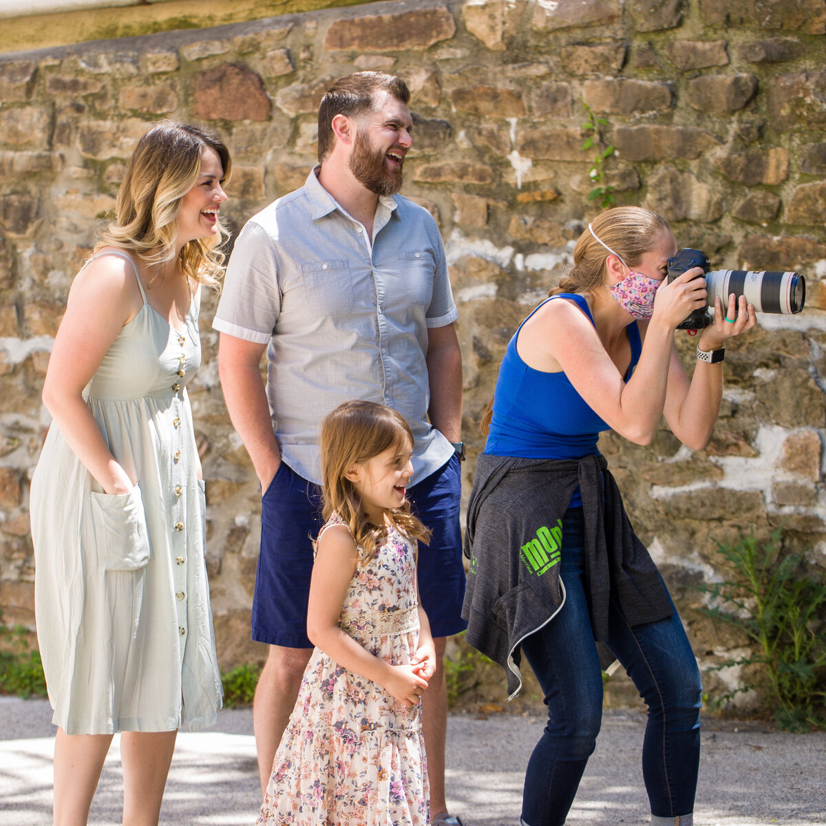 Behind the scenes with a family photographer at a Phoenixville mini session photography event