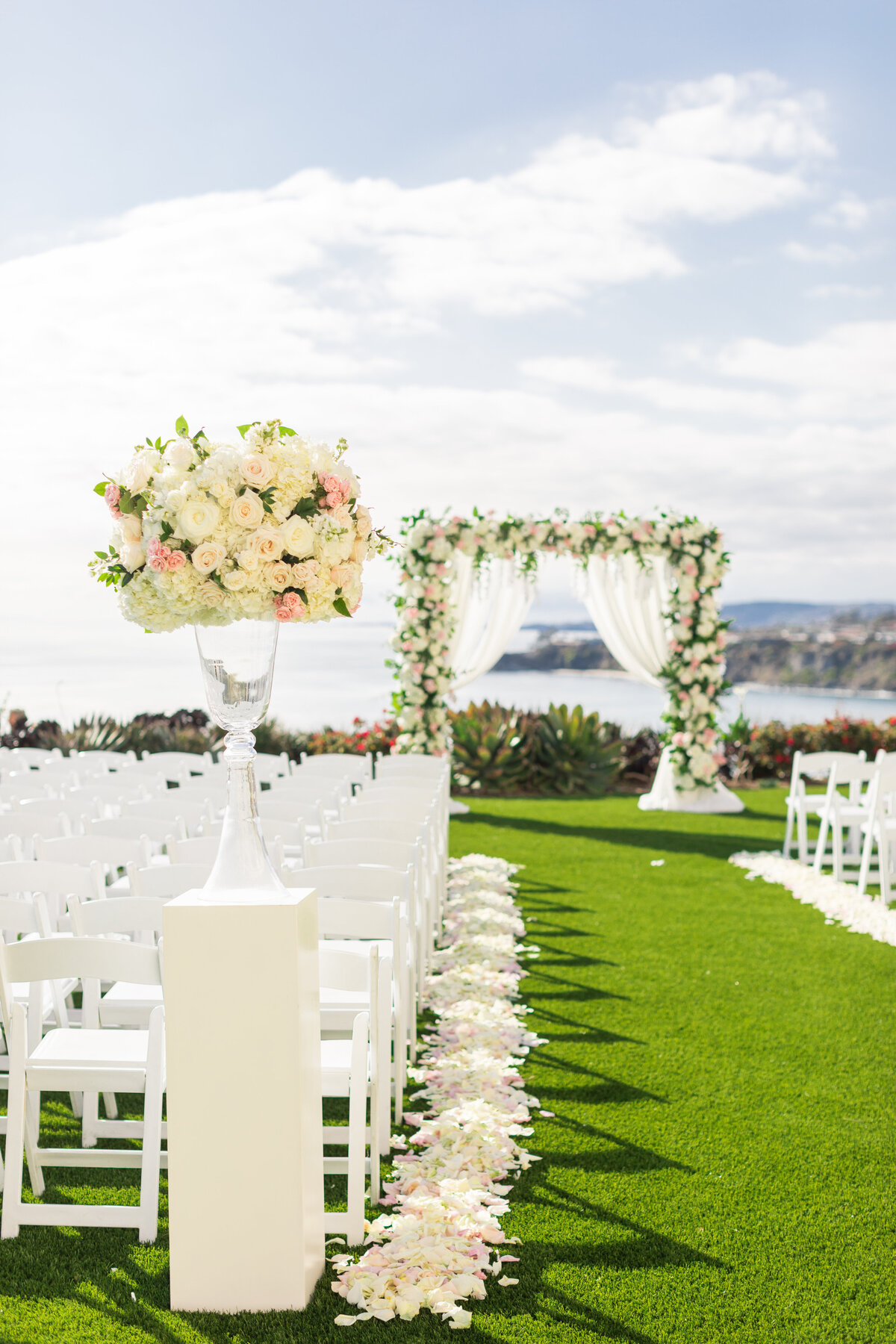 Posh Peony Floral and Event Design Ritz Carlton Laguna Nigel Blush Cream Wedding California5