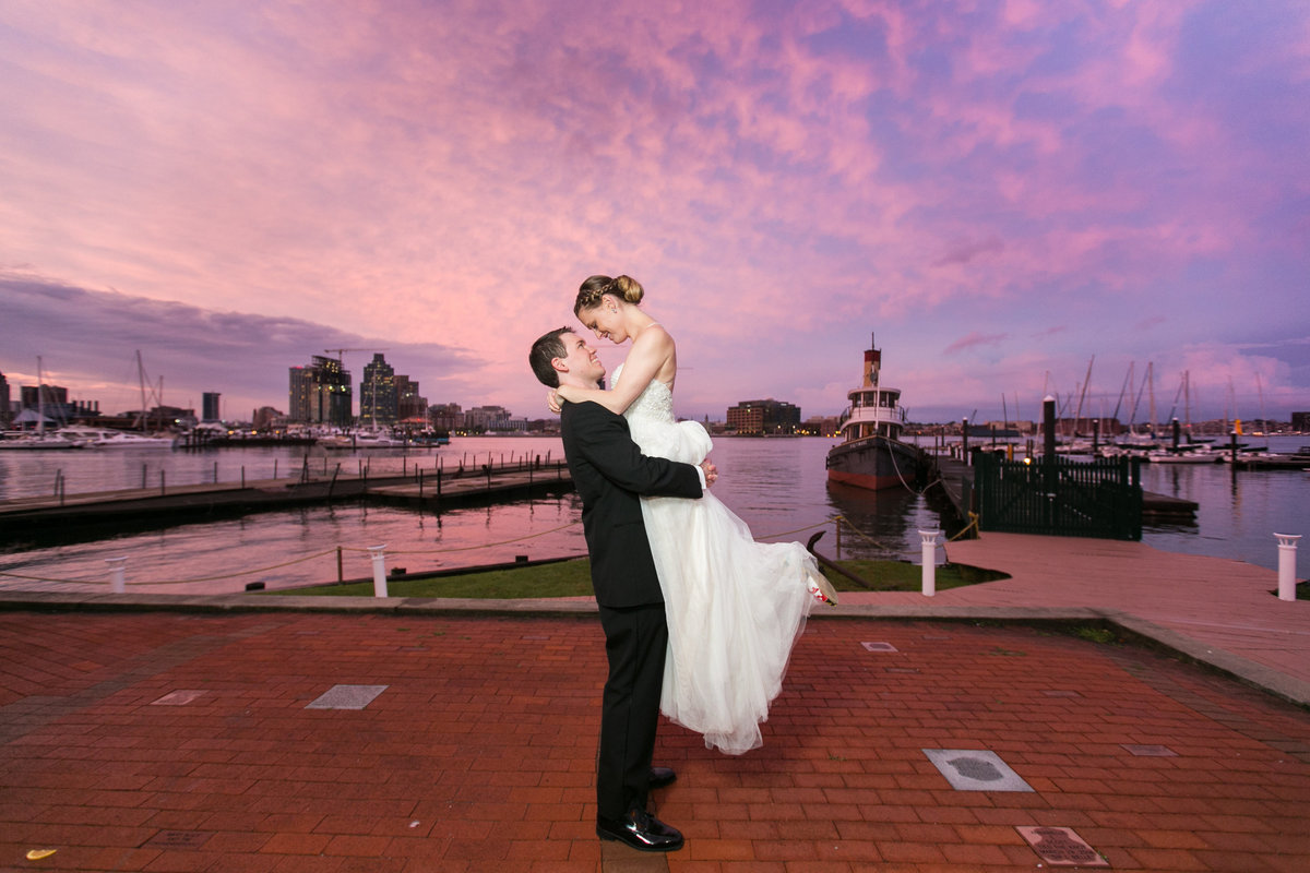 Pink-Sunset-Baltimore-Museum-of-Industry-Wedding-Photo-BMI