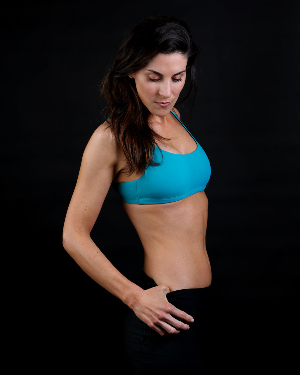 In-Studio with Black Backdrop Fitness Photos