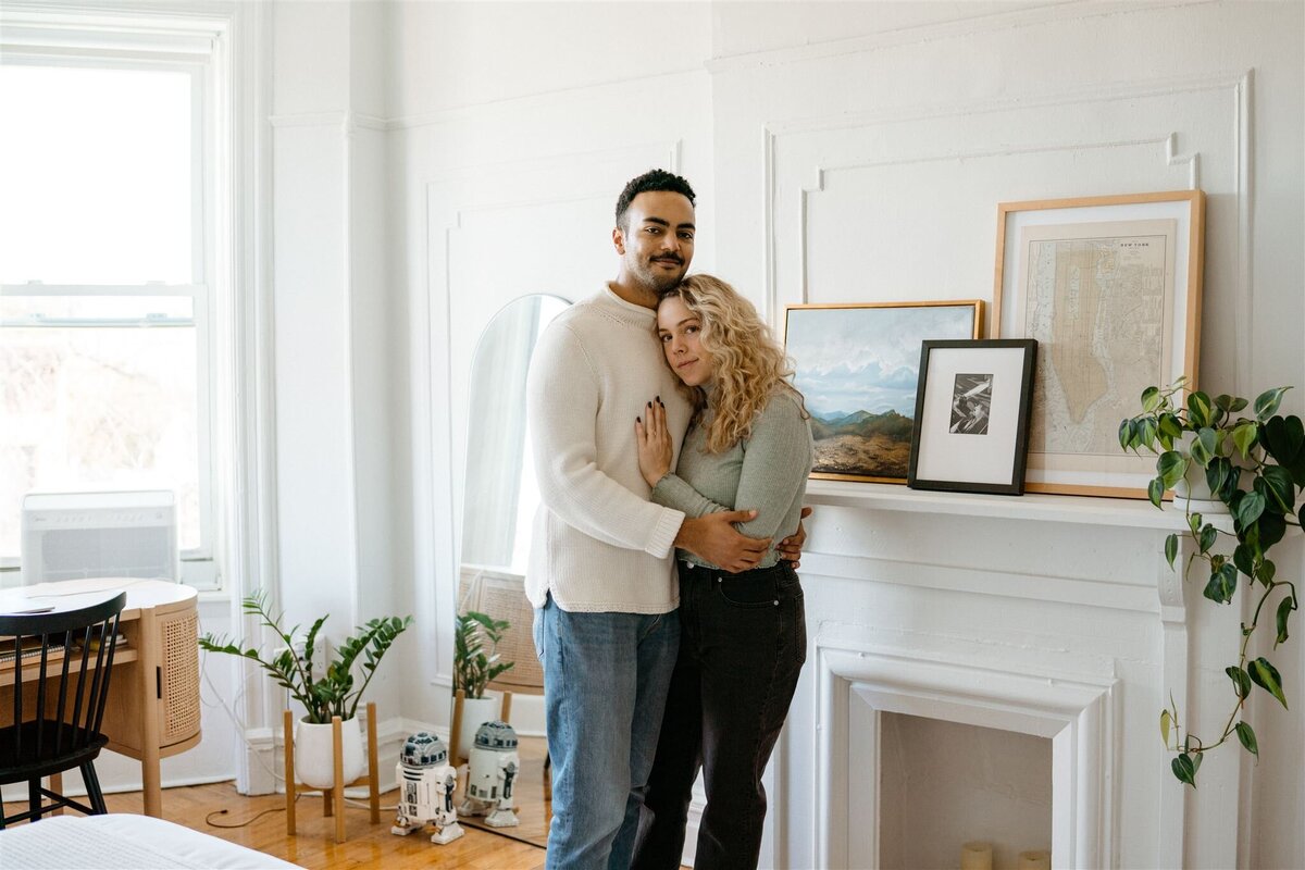 in home engagement photography