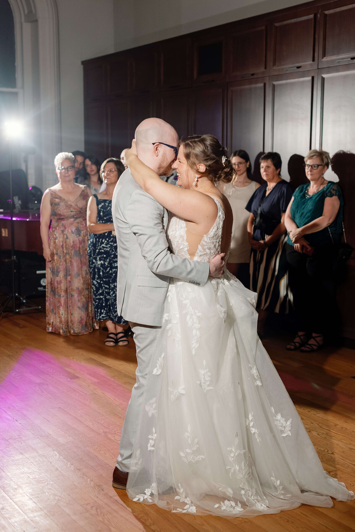 Bride and groom first dance at  at Halifax Club wedding in Nova Scotia