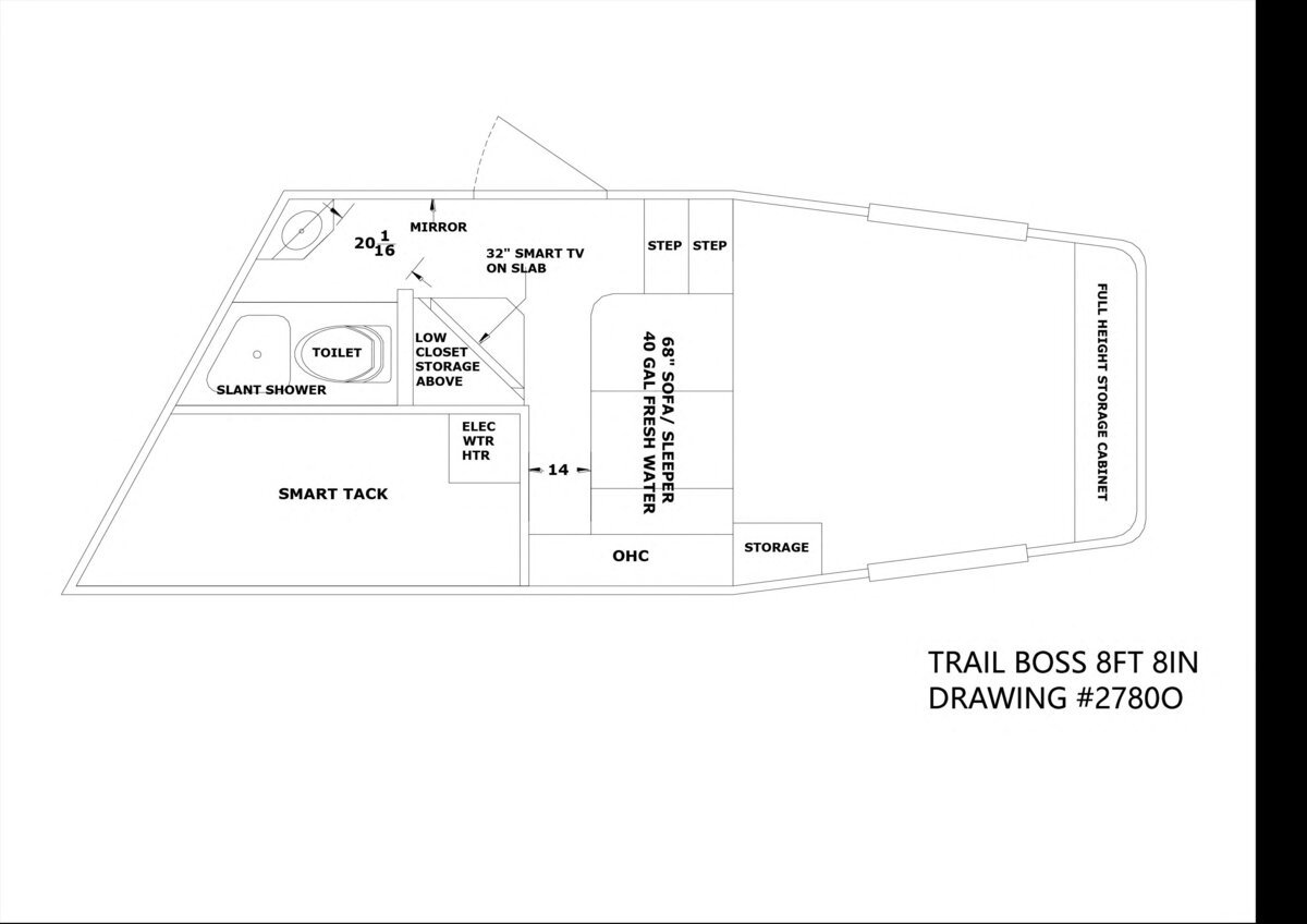Trail Boss Custom trailer floor plan
