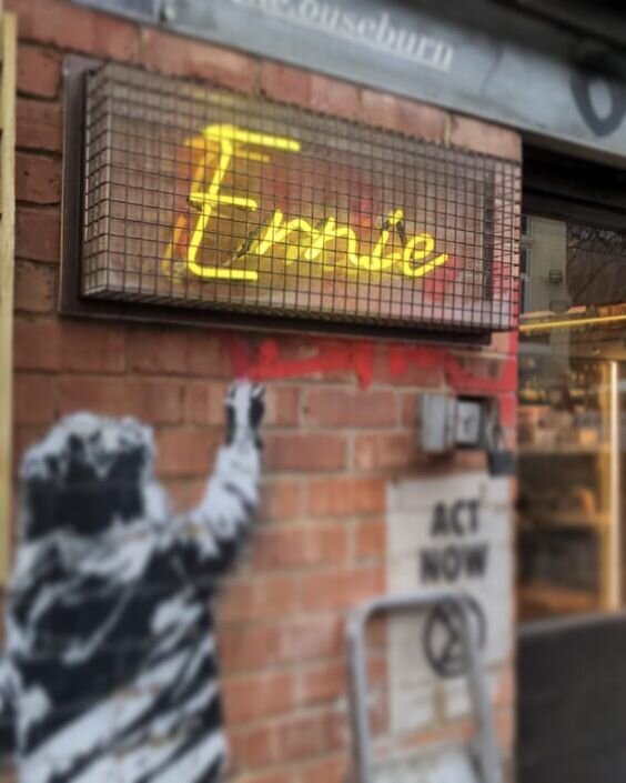 Custom Caged Neon Ernie Sign