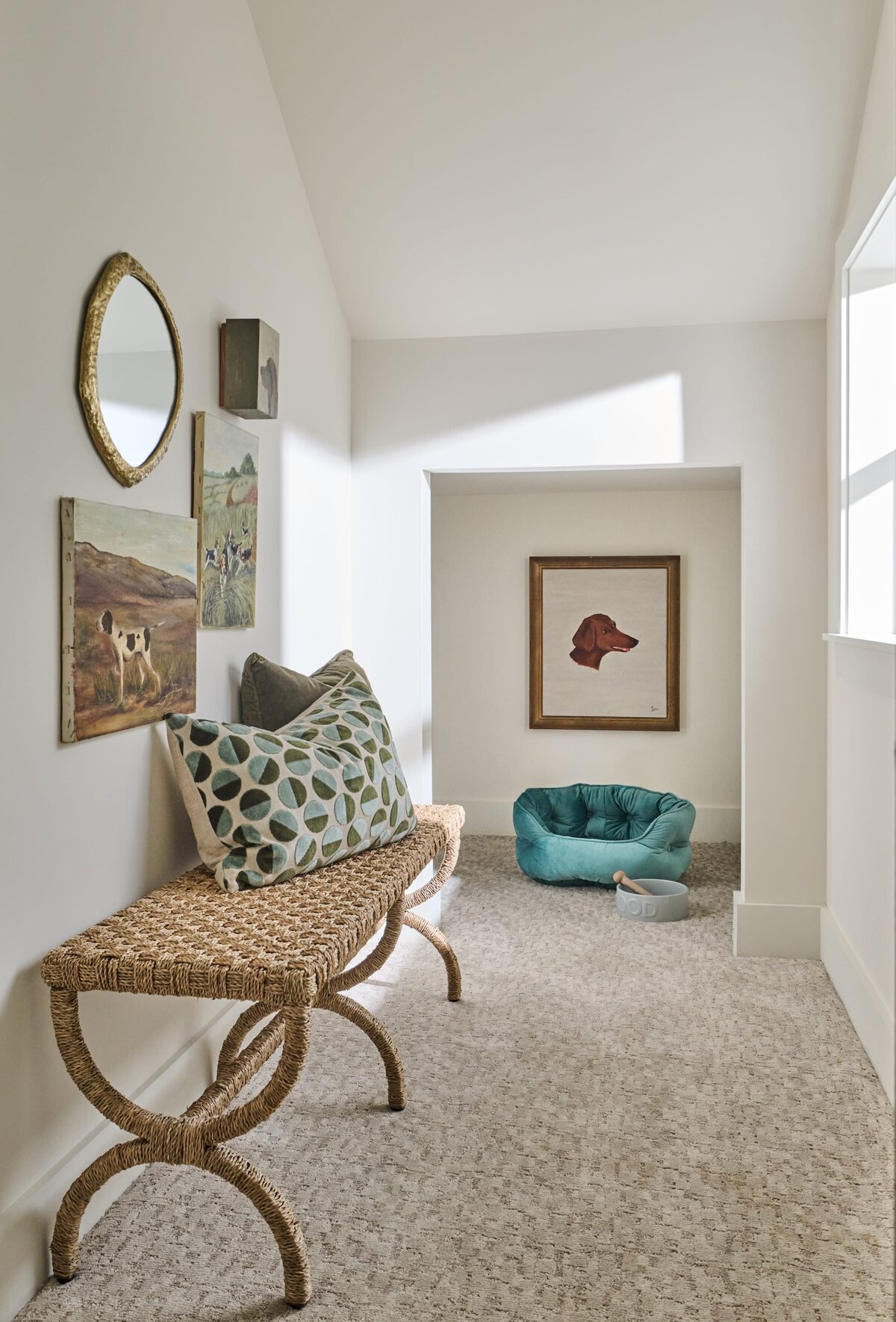 cocoloba homes graham hallway with dog bed and bowl
